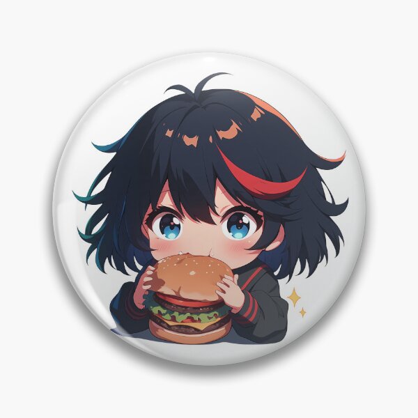 Item preview, Ryuko Matoi Kill la Kill Chibi Burger Kawaii Bite designed and sold by earlobejerk.