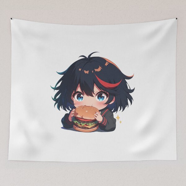 Item preview, Ryuko Matoi Kill la Kill Chibi Burger Kawaii Bite designed and sold by earlobejerk.