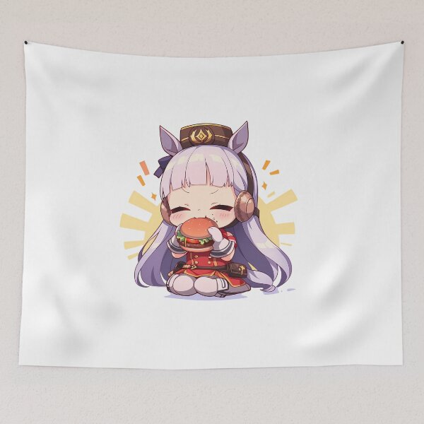 Item preview, Gold Ship Uma Musume Chibi Burger Kawaii Snack Celebration designed and sold by earlobejerk.