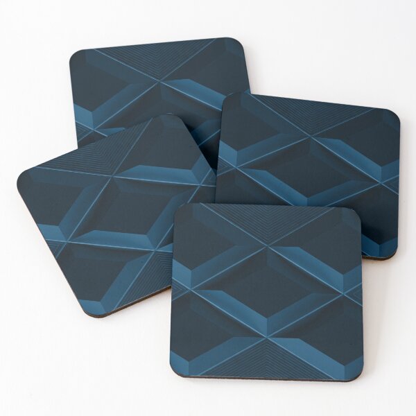 Item preview, Deep Navy Blue 3D Diamond Pattern designed and sold by IntelliMindDesigns.