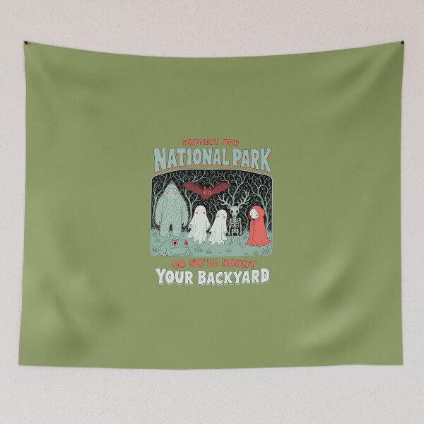 Item preview, Protect Our National Park Cryptid Ghost Conservation designed and sold by bosamji.