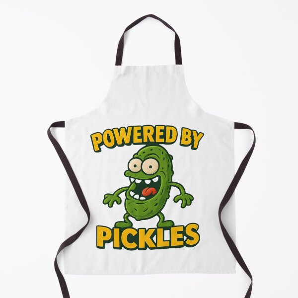 Item preview, Powered by Pickles – Funny Pickle Lover Design designed and sold by Basma Designs | Retro, Kawaii Shirts & Stickers.