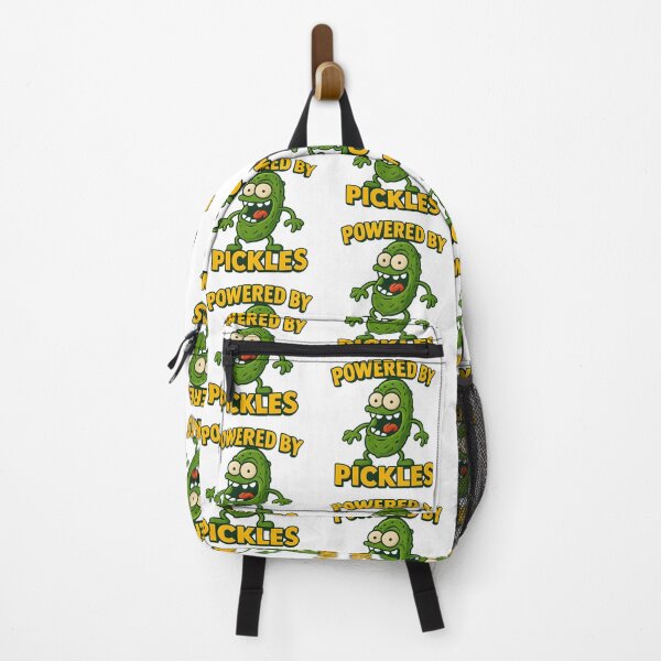 Item preview, Powered by Pickles – Funny Pickle Lover Design designed and sold by Basma Designs | Retro, Kawaii Shirts & Stickers.