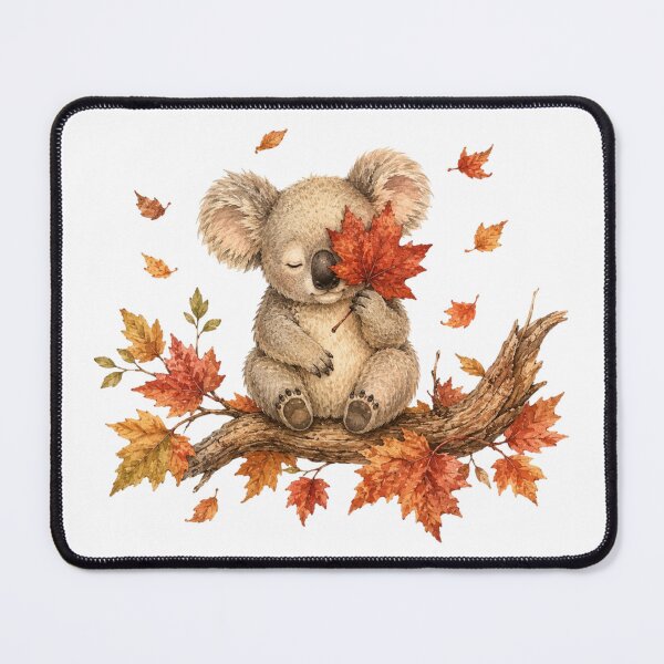 Item preview, Cute Koala Red Maple Leaf Autumn Fall Aesthetic designed and sold by AQUILAKREO.