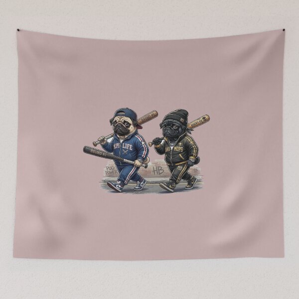 Item preview, Bruno & Rocky - Pug Thug Brothers designed and sold by mikemuchu.