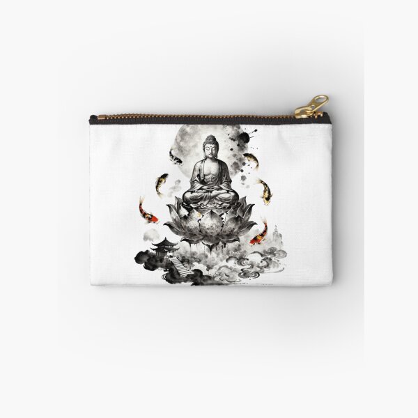 Item preview, Buddha on Lotus with Koi Fish Painting designed and sold by vsl363.