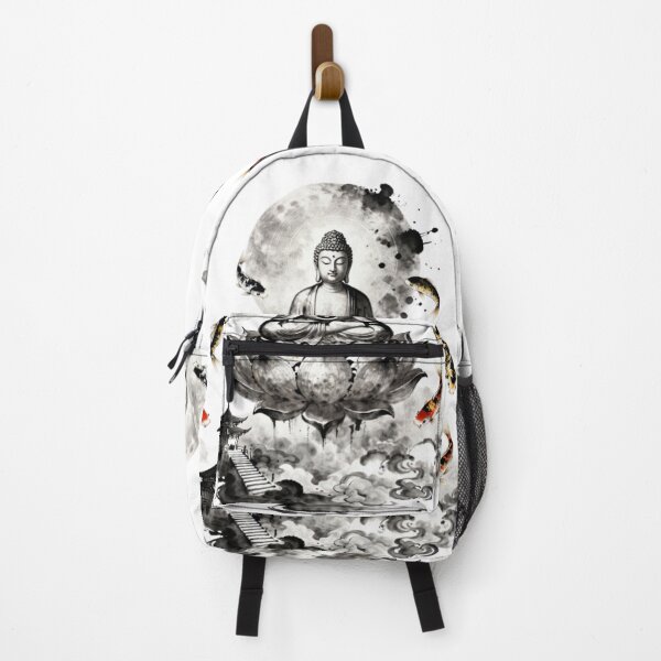 Item preview, Buddha on Lotus with Koi Fish Painting designed and sold by vsl363.