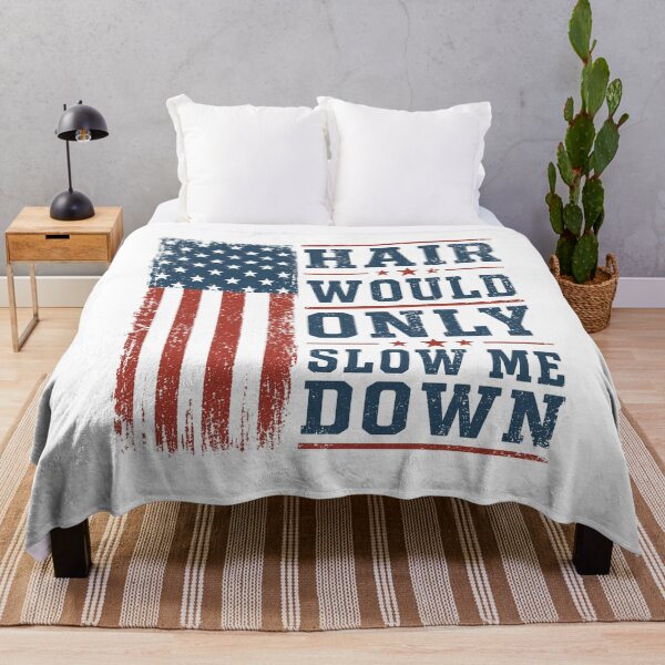 Item preview, Hair Would Only Slow Me Down USA Flag designed and sold by Randomera.