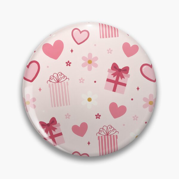 Item preview, Cute Valentine's Day Pattern Pink Hearts and Gifts designed and sold by digital.stickerperso.com.