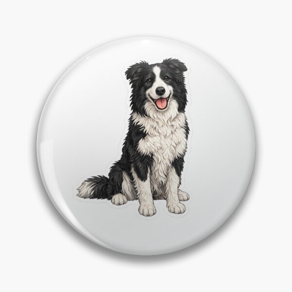 Item preview, Border Collie Dog black and white designed and sold by BackgroundND.