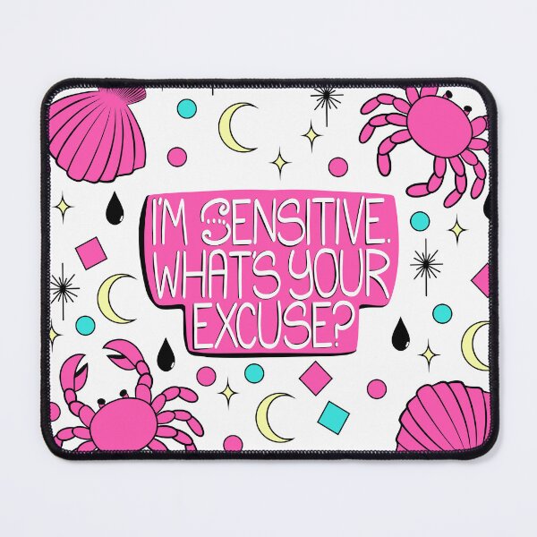 Item preview, Cancer Zodiac Pattern. I’m Sensitive What’s Your Excuse. Funny Water Sign Astrology Crab Print designed and sold by TaaLoveDesigns.