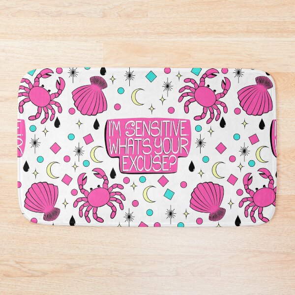 Item preview, Cancer Zodiac Pattern. I’m Sensitive What’s Your Excuse. Funny Water Sign Astrology Crab Print designed and sold by TaaLoveDesigns.