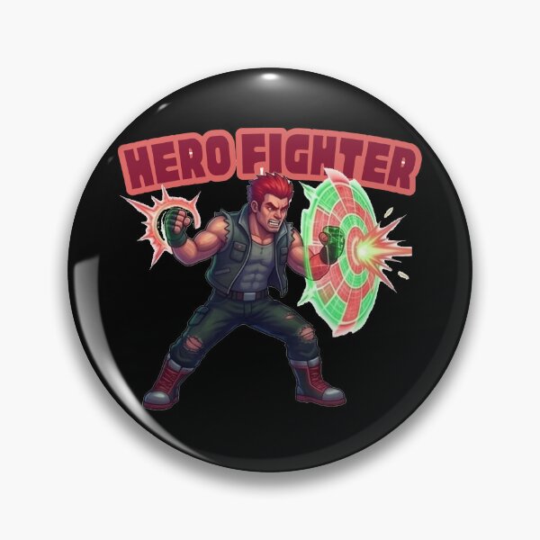 Item preview, Retro Hero Fighter with Tech Shield designed and sold by RamjoVerse.