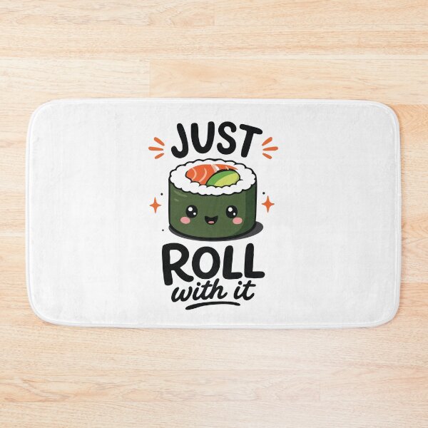Item preview, Just Roll With It – Cute Kawaii Sushi Roll Pun Design designed and sold by Apotheosis by Irie Meraki.