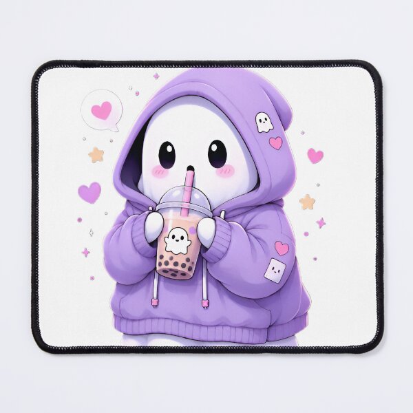Item preview, Cute chubby ghost wearing oversized hoodie designed and sold by : CraftyVibes.