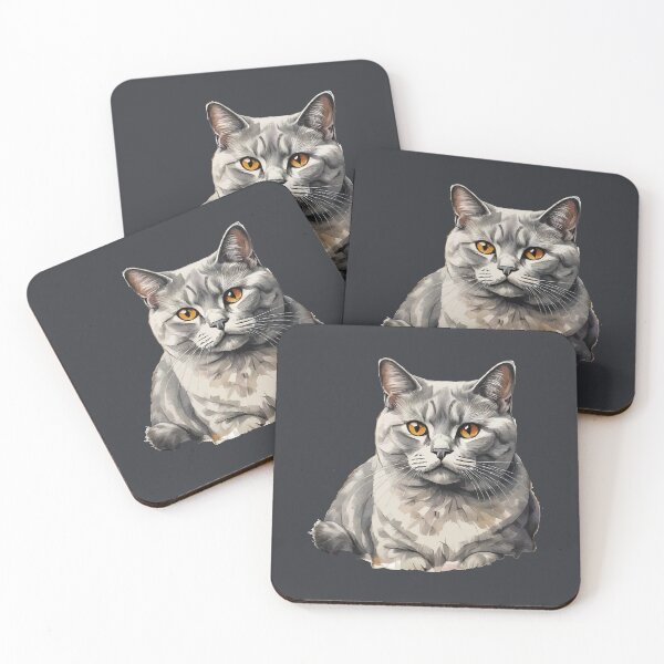 Item preview, Geometric British Shorthair Cat – Modern Pet Art designed and sold by Tklezardesigns.