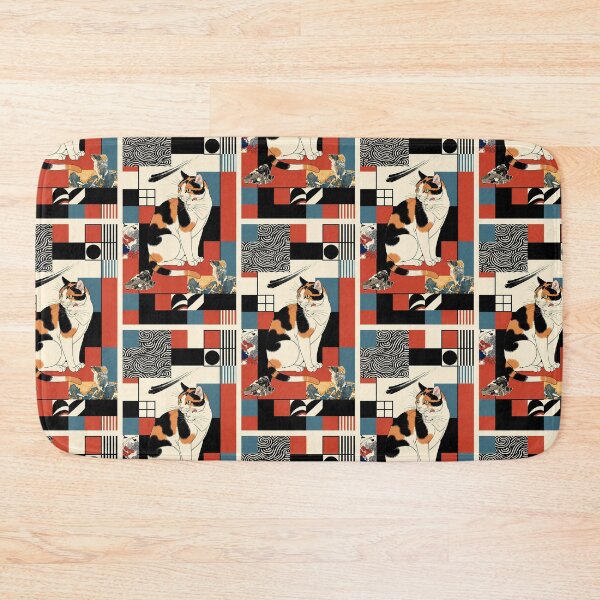 Item preview,  Traditional Japanese Calico Cat with Waves and Lanterns designed and sold by Idealforme.