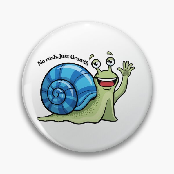 Item preview, Blue Spiral Snail Sticker | No Rush Just Growth Quote Design designed and sold by Pandey14.