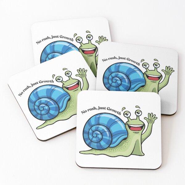 Item preview, Blue Spiral Snail Sticker | No Rush Just Growth Quote Design designed and sold by Pandey14.
