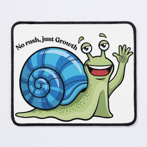 Item preview, Blue Spiral Snail Sticker | No Rush Just Growth Quote Design designed and sold by Pandey14.