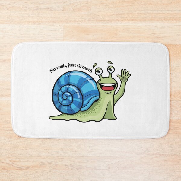Item preview, Blue Spiral Snail Sticker | No Rush Just Growth Quote Design designed and sold by Pandey14.