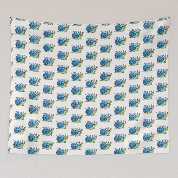 Item preview, Blue Spiral Snail Sticker | No Rush Just Growth Quote Design designed and sold by Pandey14.