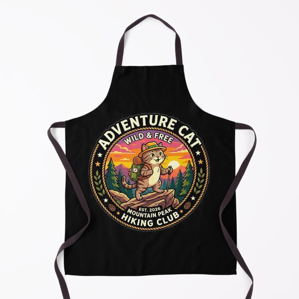 Item preview, Adventure Cat Hiking Mountains Outdoor Exploration designed and sold by Oommen Studio .