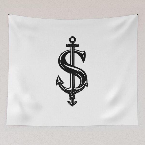 Item preview, Trident Dollar Sign – Dark Minimalist Graphic designed and sold by Rolta.
