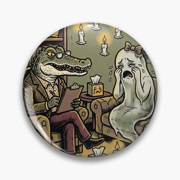 Item preview,  Crocodile Therapist Helping a Crying Ghost designed and sold by Dream Capsules.