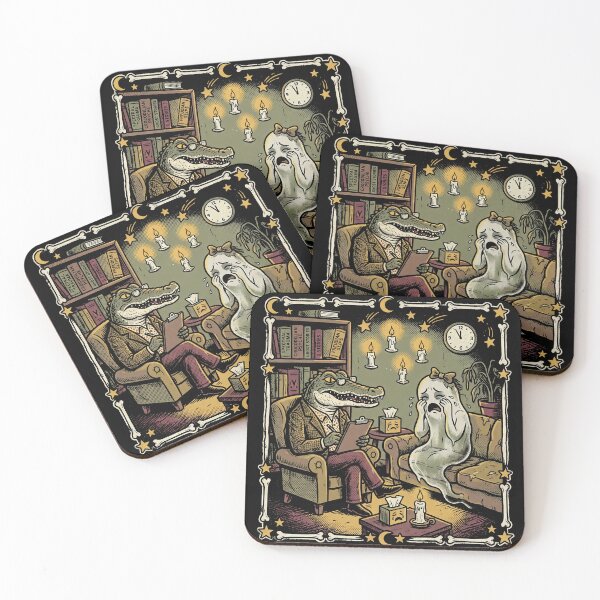 Item preview,  Crocodile Therapist Helping a Crying Ghost designed and sold by Dream Capsules.