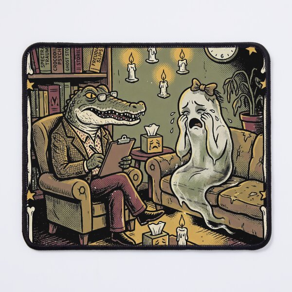 Item preview, Crocodile Therapist Helping a Crying Ghost designed and sold by Dream Capsules.