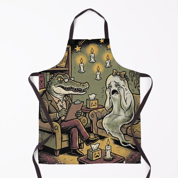 Item preview,  Crocodile Therapist Helping a Crying Ghost designed and sold by Dream Capsules.