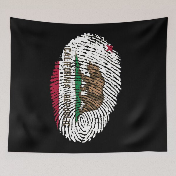Item preview, California Flag Fingerprint designed and sold by Beluga Cat.