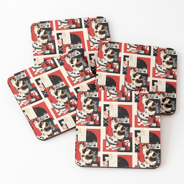 Item preview,  Traditional Japanese Calico Cat with Waves and Lanterns designed and sold by Idealforme.