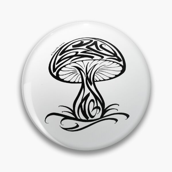 Item preview, Modern Calligraphic Mushroom Ornament designed and sold by elmuna.