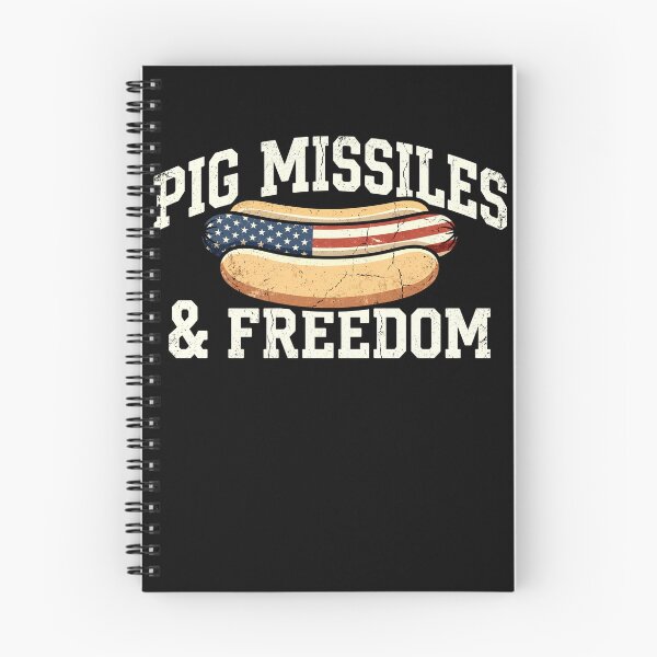Item preview, Pig Missiles And Freedom Funny Hot Dog American Flag 4th Of July designed and sold by ArcaneArtistry.