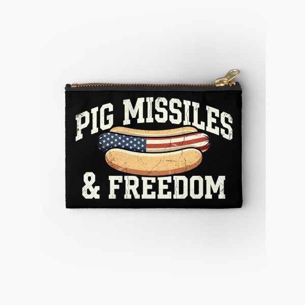 Item preview, Pig Missiles And Freedom Funny Hot Dog American Flag 4th Of July designed and sold by ArcaneArtistry.