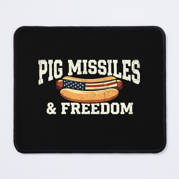 Item preview, Pig Missiles And Freedom Funny Hot Dog American Flag 4th Of July designed and sold by ArcaneArtistry.