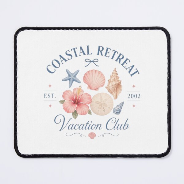 Item preview, Coastal Retreat Vacation Club Beach Aesthetic Seashells Starfish Coastal Grandmother Sticker designed and sold by AveniaOficial.