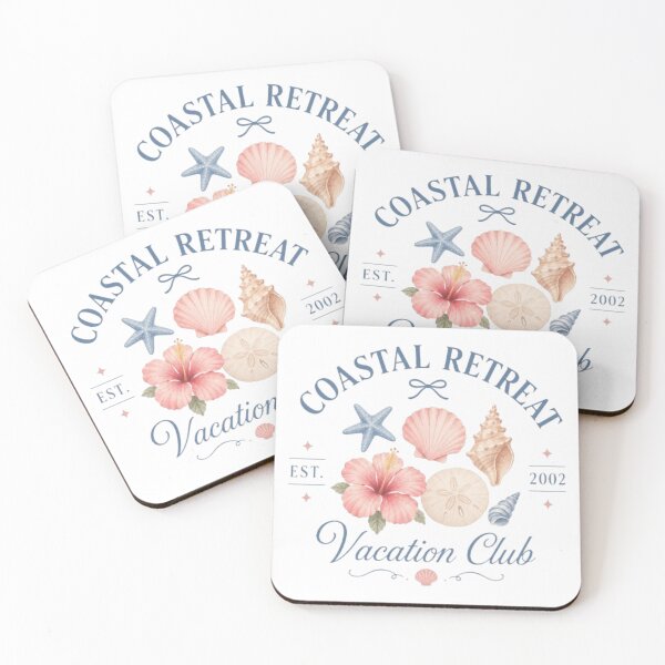 Item preview, Coastal Retreat Vacation Club Beach Aesthetic Seashells Starfish Coastal Grandmother Sticker designed and sold by AveniaOficial.