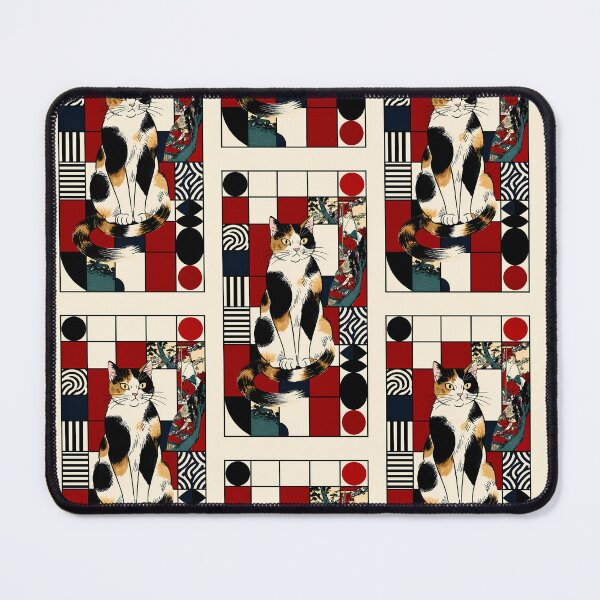 Item preview, Traditional Japanese Calico Cat with Waves and Lanterns designed and sold by Idealforme.