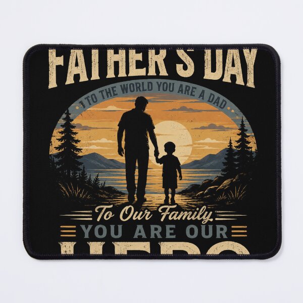 Item preview, Happy Father's Day – You Are Our Hero Vintage Sunset designed and sold by jcsstore.
