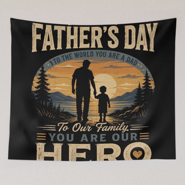 Item preview, Happy Father's Day – You Are Our Hero Vintage Sunset designed and sold by jcsstore.