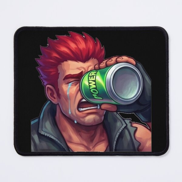 Item preview, Crying Anime Fighter Chugging Power Drink designed and sold by RamjoVerse.