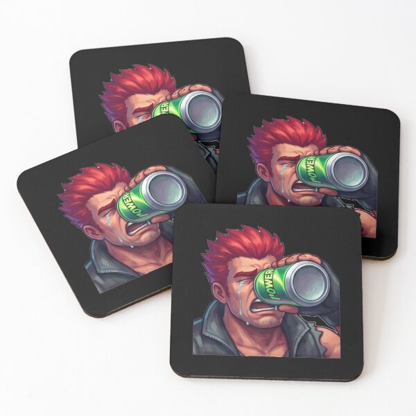 Item preview, Crying Anime Fighter Chugging Power Drink designed and sold by RamjoVerse.