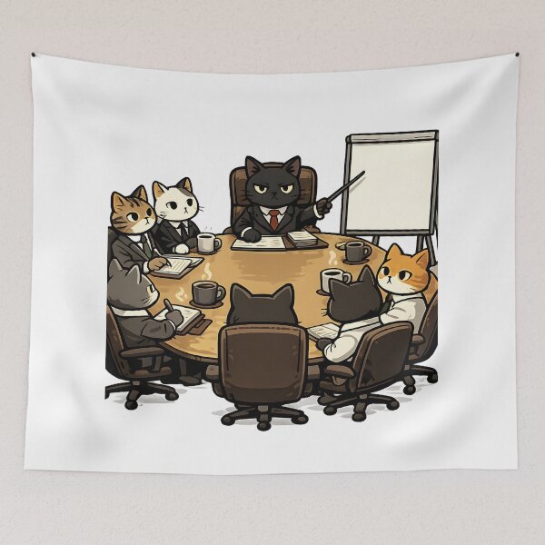 Item preview,  Cat Meeting I Called This Gathering designed and sold by PatiImagination.