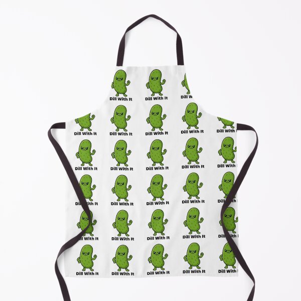 Aperçu de l'œuvre Dill With It – Mème drôle de cornichon en colère | Cadeau autocollant et t-shirt à jeu de mots sarcastique créée et vendue par Basma Designs | Funny Shirts, Stickers & Mugs.