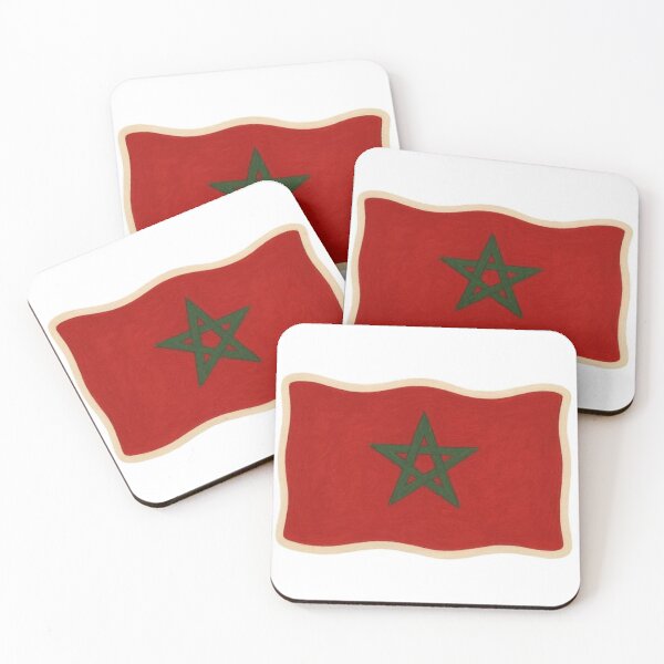 Item preview, Morocco Flag – Red Banner with Green Star designed and sold by Lellenatavarez.