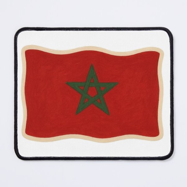 Item preview, Morocco Flag – Red Banner with Green Star designed and sold by Lellenatavarez.