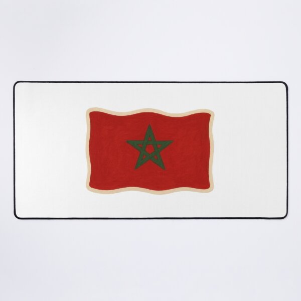 Item preview, Morocco Flag – Red Banner with Green Star designed and sold by Lellenatavarez.